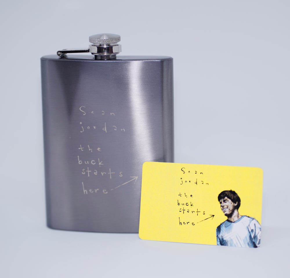 SEAN JORDAN - THE BUCK STARTS HERE FLASK